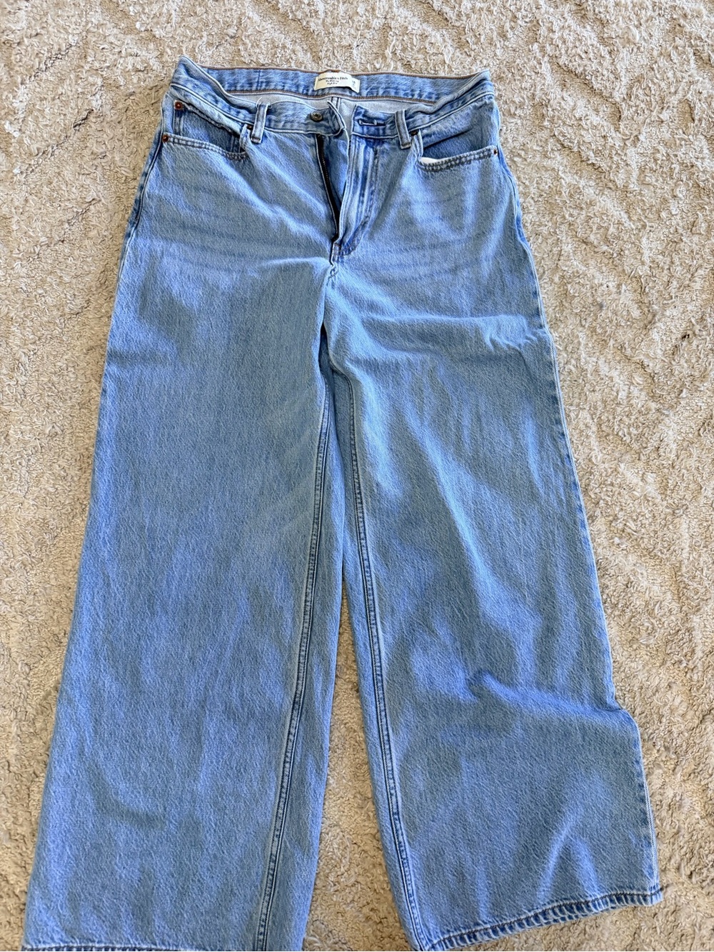 Abercrombie & Fitch Light Blue Wide-Leg Jeans